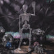 Hanging Silver Skeleton Halloween Decoration Encrusted with Multicolor Jewelry 35 1/2 Inch