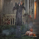 Animated Standing Skeletal Reaper with Wings – 33 1/2" x 74 3/4" Halloween Decoration
