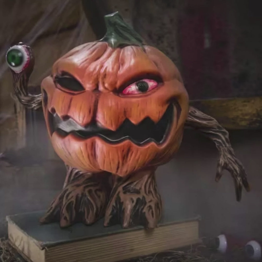 Animated LED Jack-O-Lantern Halloween Decorative Indoor Accent