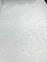 Princess 3D Floral Lace Polyester Fabric - Beaded Mesh Lace, 50" Width (1 Yard)