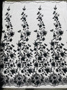 Princess Glitter 3D Floral Design Lace Polyester Fabric - Double Scallop, Mesh Lace, 54" Width (1 Yard)