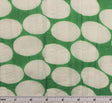 Crinkled Voile Dot Print 100 Percent Polyester Fabric - Green/White Dot Print, 48/50" Width (1 Yard)