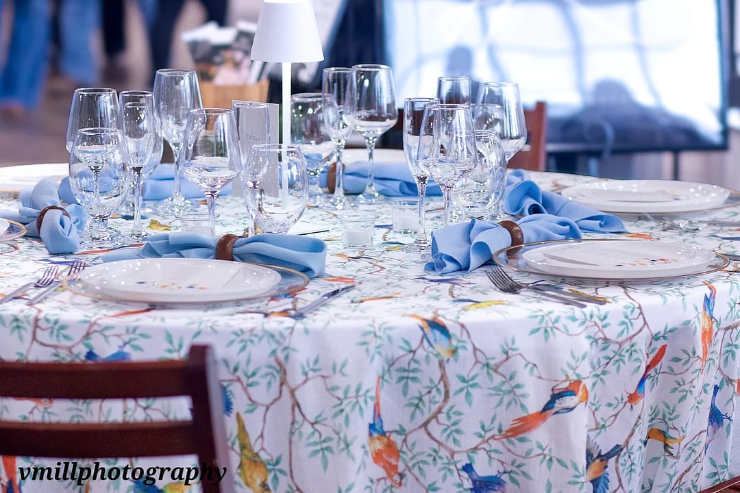 Rectangular Faux Linen Tablecloth 90x156 Arboreal