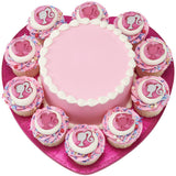 12" Heart Pink Foil Cake Board Drum perfect for Valentines Day