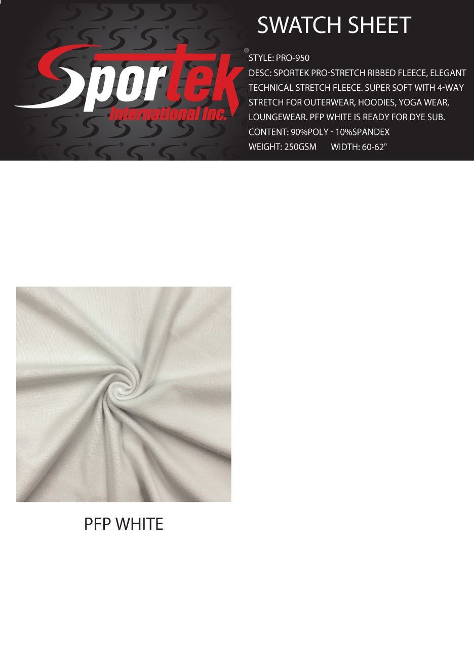 Pro-Stretch Ribbed Fleece White