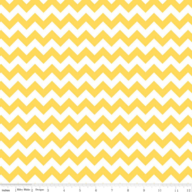 Cotton Lycra Knit Small Chevron Yellow and White by Riley Blake Designs