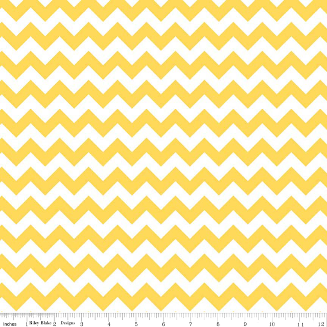Cotton Lycra Knit Small Chevron Yellow and White by Riley Blake Designs