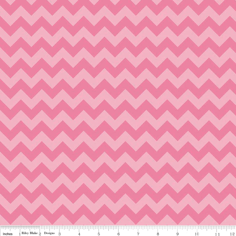 Cotton Lycra Knit Fabric Small Chevron Hot Pink Tonal