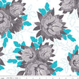 Cotton Lycra Jersey Knit Desert Bloom Main Blue