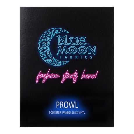 Prowl Polyester Spandex Slick Vinyl Fabric - 12 Color Swatch Card, 4-Way Stretch, Care Instructions Included (1 Card)