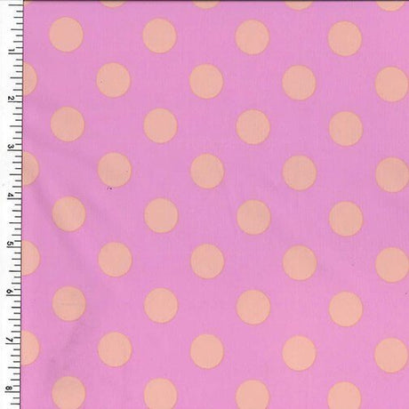 Printed Spandex Orange-Pink Dot Tricot