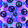 Printed Spandex Psychedelic Peace Tie-Dye