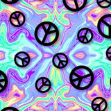 Printed Spandex Psychedelic Peace Tie-Dye