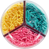 Wilton Easter Yellow, Teal and Pink Jimmies 3-Cell Sprinkle Mix, 6.35 oz.