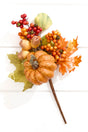 13" Pumpkin, Berry & Leaves Pick
