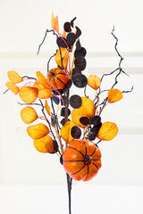 32" Pumpkin Eucalyptus Spray