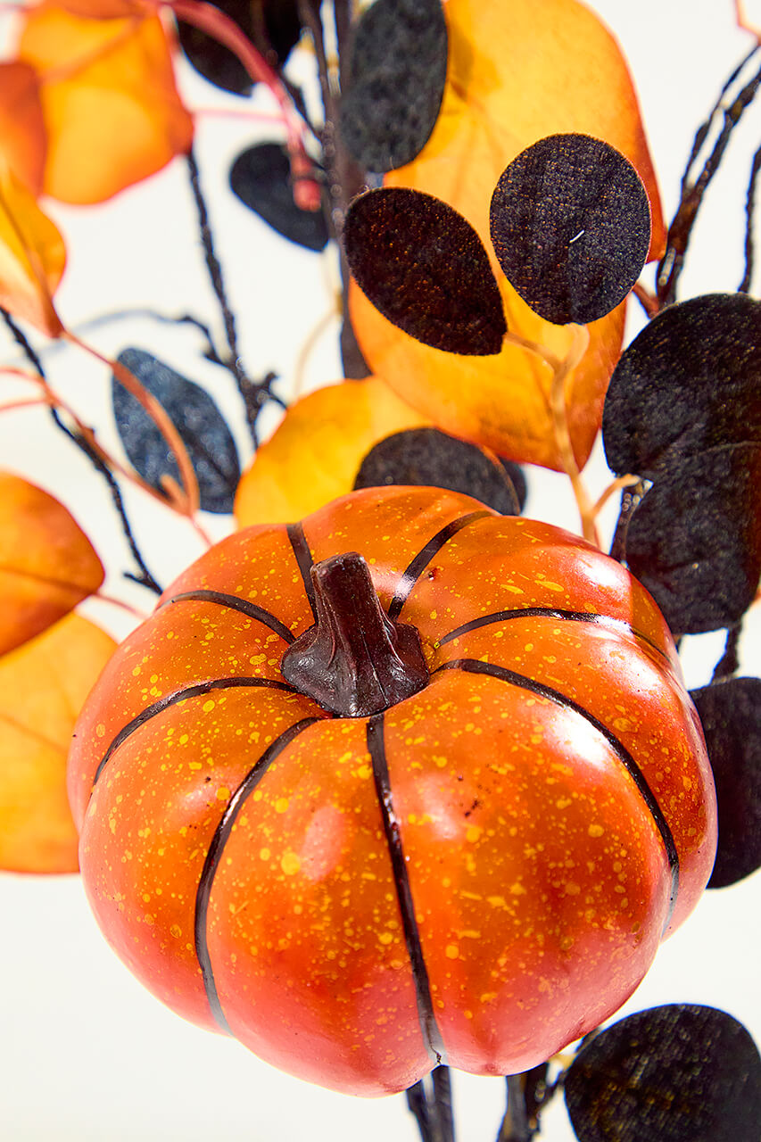 32" Pumpkin Eucalyptus Spray