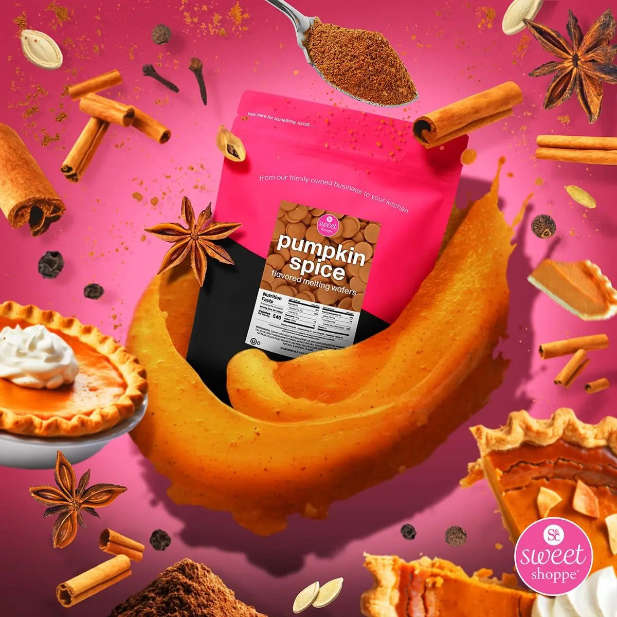 Sweet Shoppe Pumpkin Spice Flavored Wafers 1lb