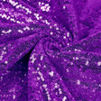 Purple Sequin Glitter Embroidery Fabric - Purple Sequin, By The Yard (1 Yard)