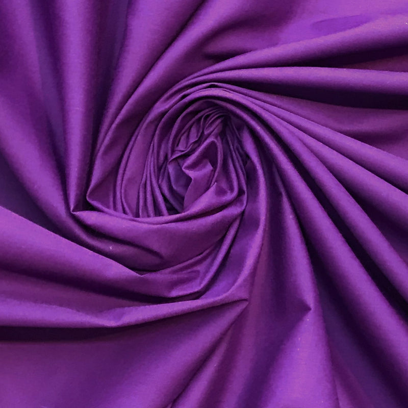 Purple Poly Cotton Broadcloth Fabric - Purple, 59/60" Width (1 Yard)