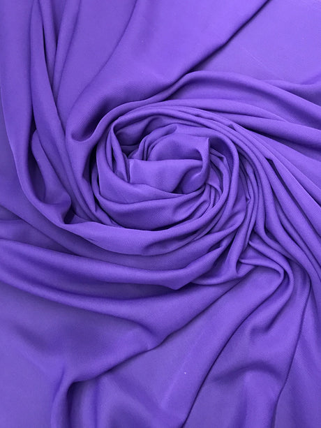 Purple Chiffon Polyester Fabric - Purple, Sheer, 59"-60" Width (1 Yard)