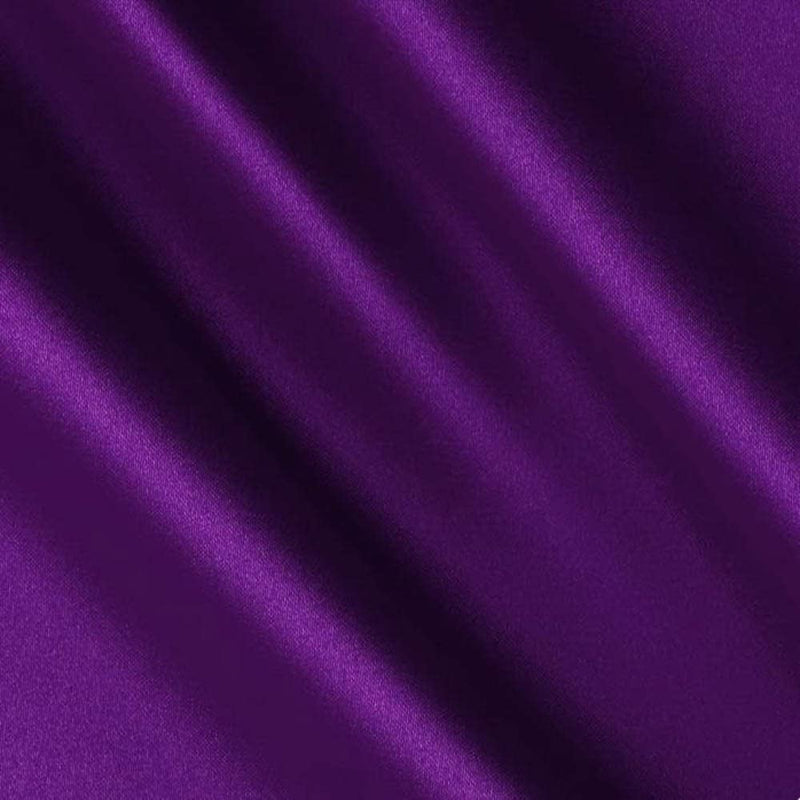 1 Yard Purple Satin Fabric, Bridal Satin 100% Polyester 60" Wide For Wedding Decor, Gowns & Costumes