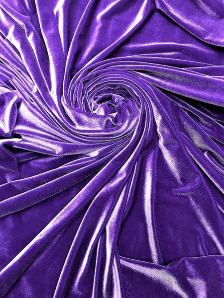 1 Yard Stretch Velvet Fabric Soft 4 Way Stretch for Apparel and Home Decor 60 Inch Width