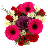 Festive Purple Christmas Flower Bouquet Fresh Holiday Arrangement