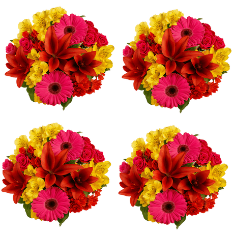 Purple Fall Flower Bouquets Fresh Seasonal Arrangement Set