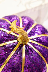 7" Purple Sequin Pumpkin