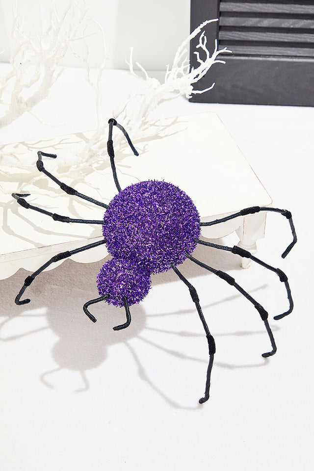 16" Purple Frizzy Spider