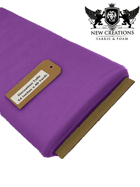 Purple Tutu Tulle Fabric - Purple Sheer Netting, 54" Width (5 Yards)