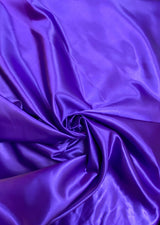 Purple Bridal Satin Fabric - Purple, 58"-60" Width (1 Yard)