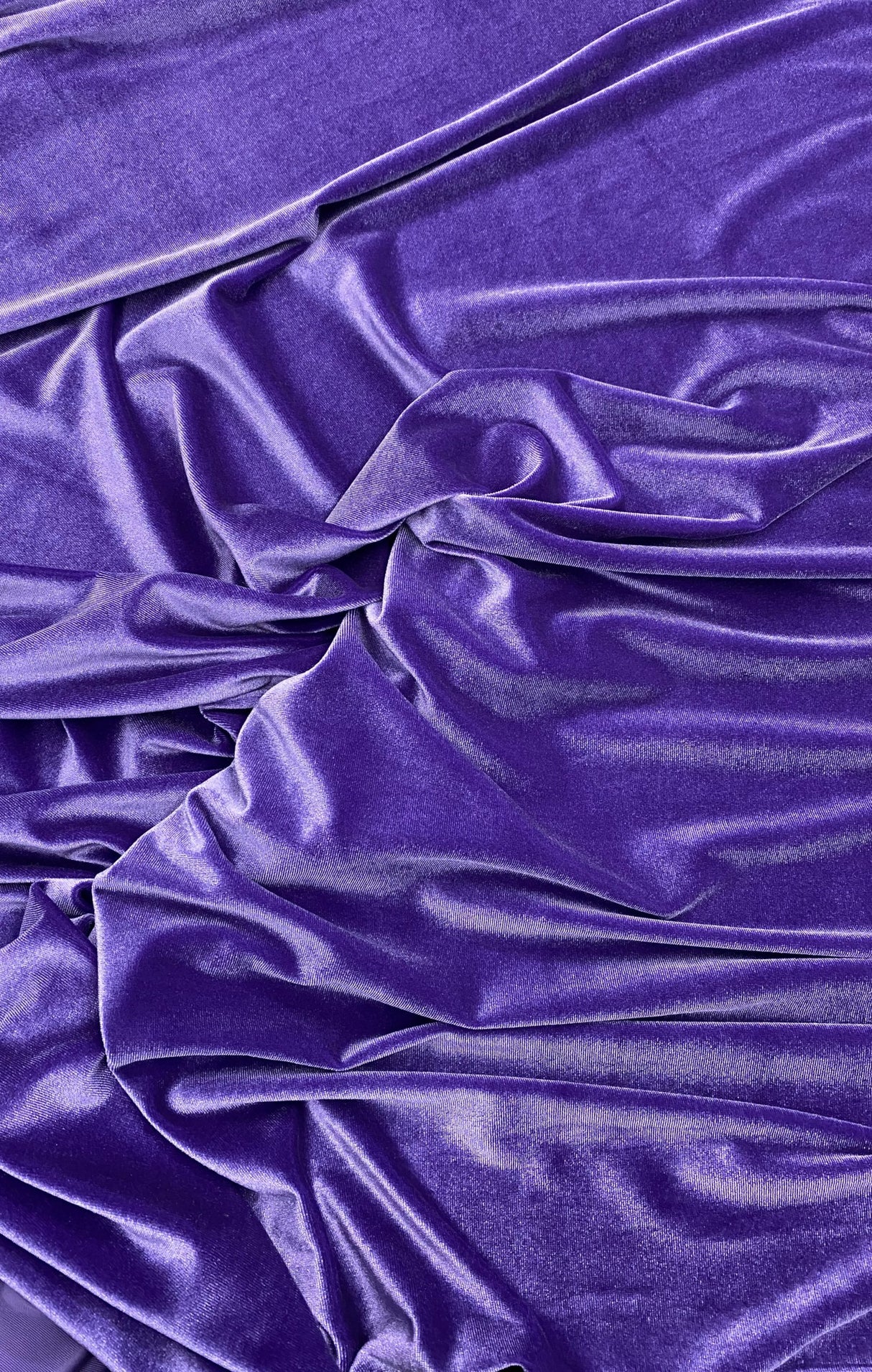 Purple Stretch Velvet Fabric - Purple, 58"-60" Width (1 Yard)