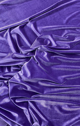 Purple Stretch Velvet Fabric - Purple, 58"-60" Width (1 Yard)