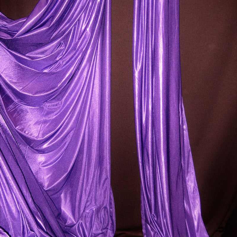 Low Stretch Purple Polyester Fabric - Purple, 108"-120" Width (1 Yard)
