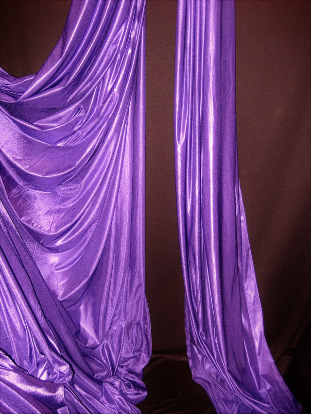 Low Stretch Purple Polyester Fabric - Purple, 108"-120" Width (1 Yard)