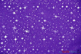 Shooting Star Foil Organza Polyester Fabric - Sheer Silver Metallic Star, 58/60" Width (1 Yard)