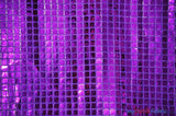 Quad Sequins Polyester Fabric - Square Sequins, Multiple Colors, 45" Wide (1 Yard)