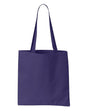 Big Tote Bag 600 Denier Polyester/PVC Fabric - Purple, Zippered Closure, 18"W X 16"H X 4 1/2"D (1 Bag)