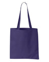 Big Tote Bag 600 Denier Polyester/PVC Fabric - Purple, Zippered Closure, 18"W X 16"H X 4 1/2"D (1 Bag)