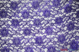 Raschel Lace Polyester Fabric - Floral Sheer Lace, 58/60" Width (1 Yard)