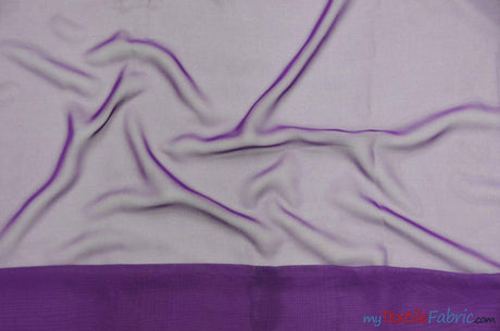 Double Georgette 100 Percent Polyester Fabric - Sheer Crepe Texture, 60" Width, Multiple Colors (1 Yard)