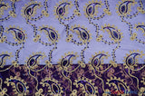 Coco Paisley Polyester Fabric - Sheer Embroidered Paisley, Double Scallop Lace, 52" Width (1 Yard)