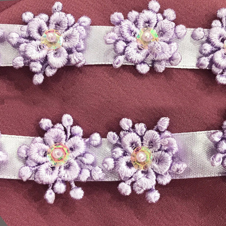 Beaded 3D Guipure Floral Lace Trimming