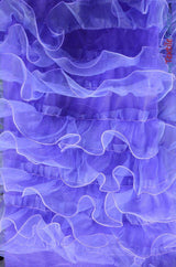 Organza Ruffled Mesh Polyester Fabric - Layered Ruffle Mesh, 57" Wide, Multiple Colors (1 Yard)