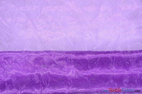 Sparkle Organza Polyester Fabric - Glitter Beads, Sheer, 58" Width (1 Yard)