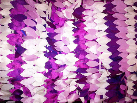 Leaf Taffeta Polyester Fabric - Leaf Applique, Solid, 57" Width (1 Yard)