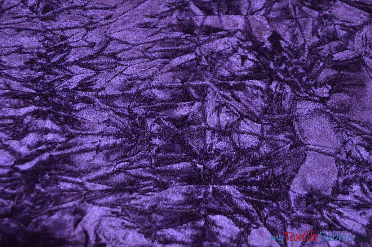 Crushed Triple Velvet Acetate Nylon Fabric - Solid Plush Velvet, 44/45" Width, Multiple Colors (1 Yard)