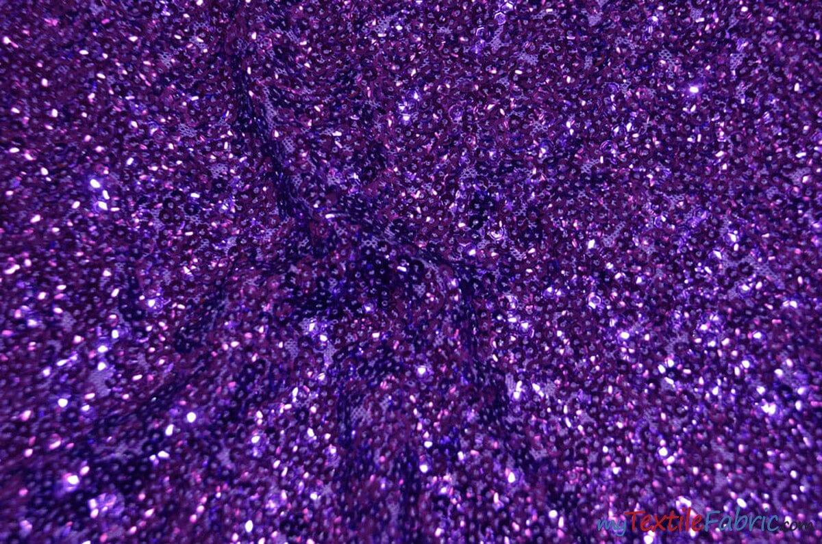Gatsby Sequins Polyester Fabric - 6Mm Flat Sewn Sequins On Mesh, 52" Width, Multiple Colors (1 Yard)